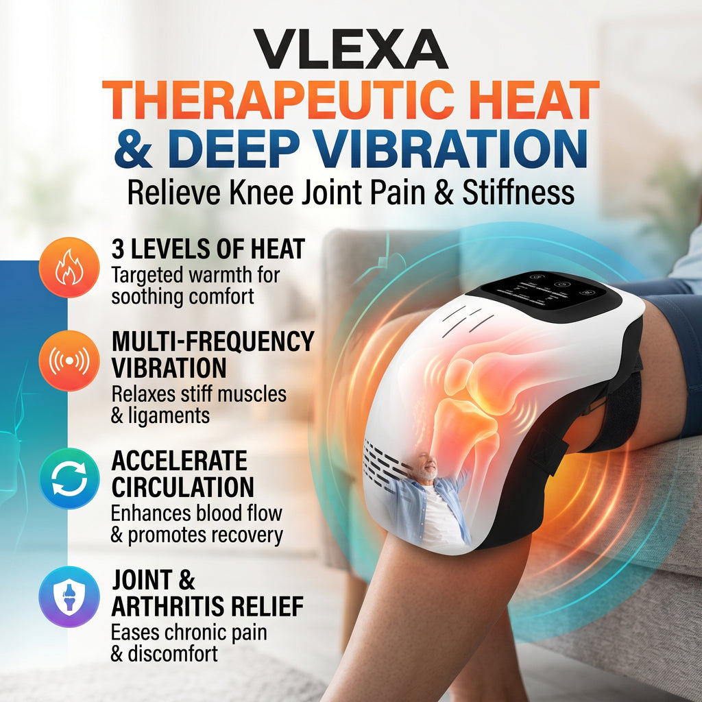 VLEXA™ 3-in-1 Dual Heated Red Light Knee Massager (Pair)