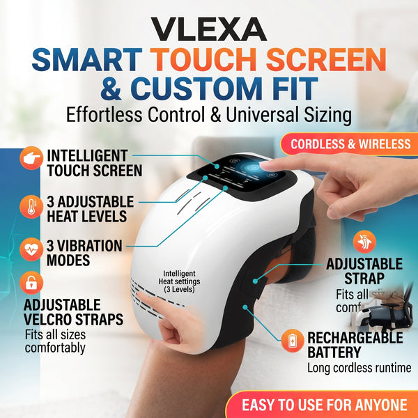 VLEXA™ 3-in-1 Dual Heated Red Light Knee Massager (Pair)