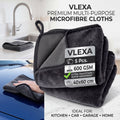 Premium 6GSM microfiber car cleaning cloths- 5pack
