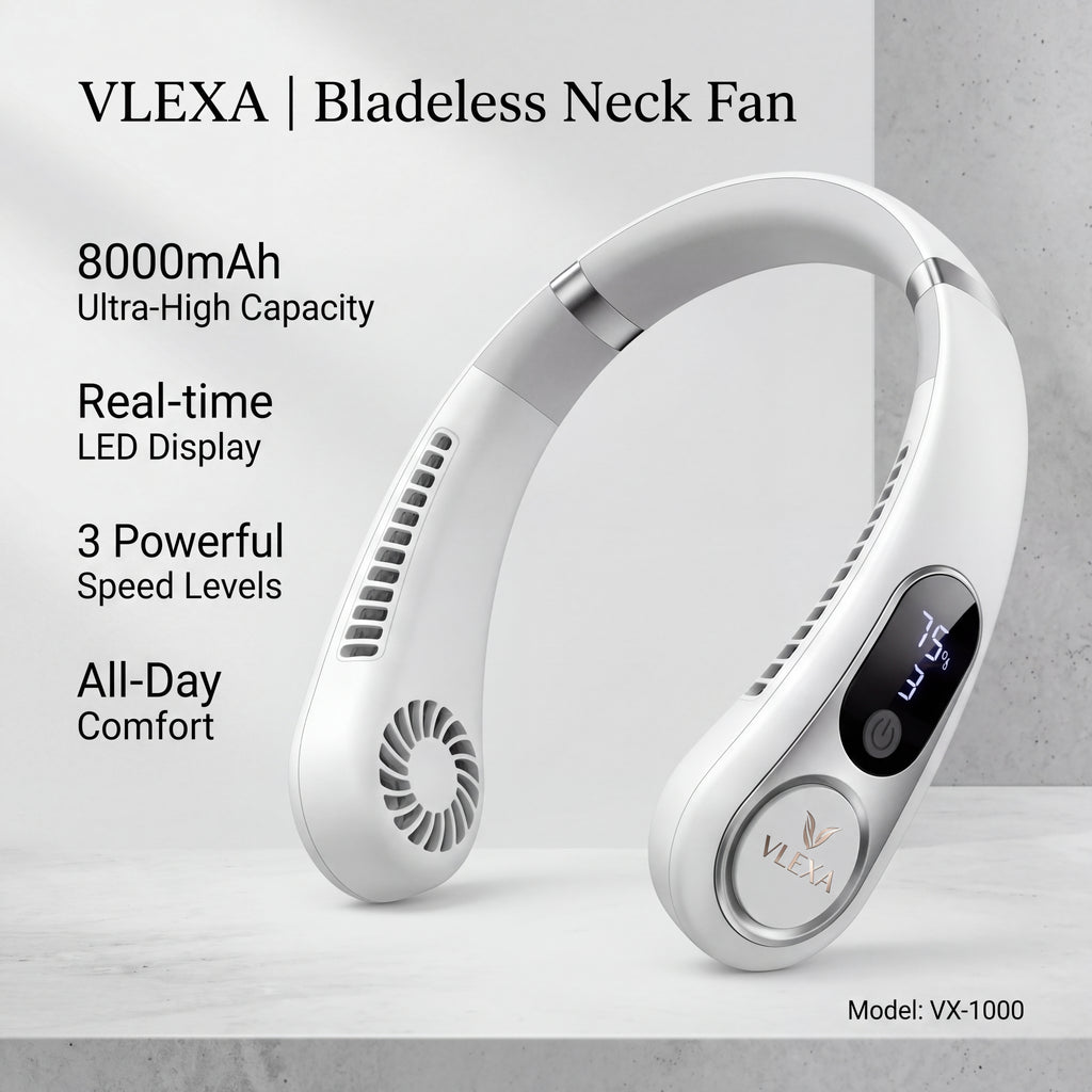 VLEXA 8000mAh Rechargeable Neck fan