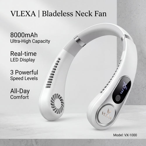 VLEXA 8000mAh Rechargeable Neck fan