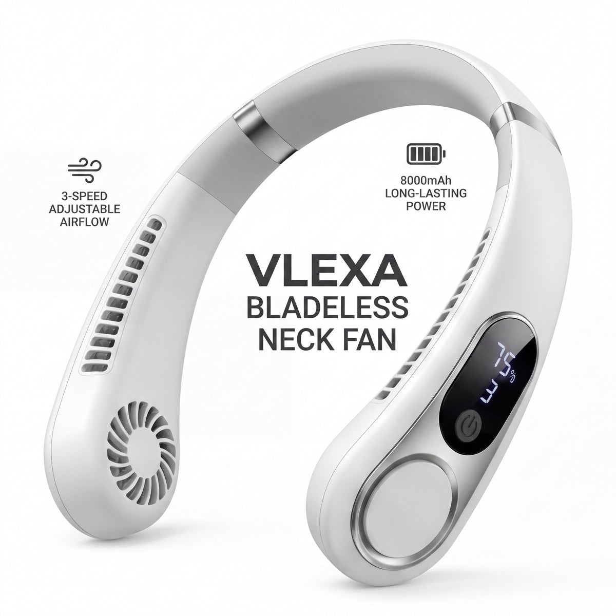 VLEXA 8000mAh Rechargeable Neck fan