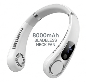 VLEXA 8000mAh Rechargeable Bladeless Neck fan with Display