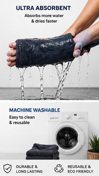 Premium 6GSM microfiber car cleaning cloths- 5pack